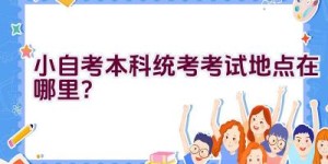 小自考本科统考考试地点在哪里？