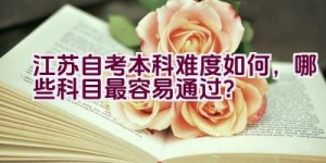 江苏自考本科难度如何，哪些科目最容易通过？