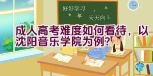 成人高考难度如何看待，以沈阳音乐学院为例？