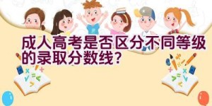 成人高考是否区分不同等级的录取分数线？