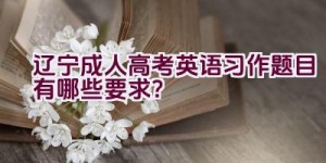 辽宁成人高考英语习作题目有哪些要求？