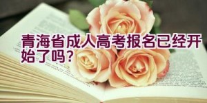 青海省成人高考报名已经开始了吗？