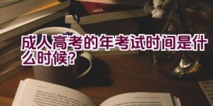 成人高考的2023年考试时间是什么时候？