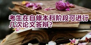 考生在自修本科阶段可进行几次论文答辩？