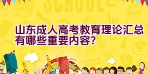 山东成人高考教育理论汇总有哪些重要内容？