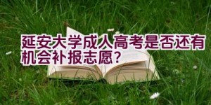 延安大学成人高考是否还有机会补报志愿？