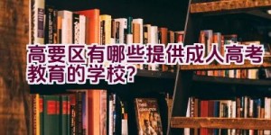 高要区有哪些提供成人高考教育的学校？