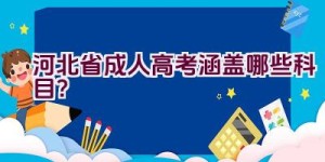 河北省成人高考涵盖哪些科目？