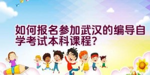 如何报名参加武汉的编导自学考试本科课程？