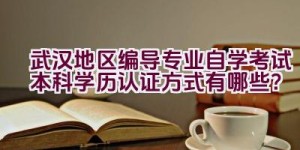 武汉地区编导专业自学考试本科学历认证方式有哪些？