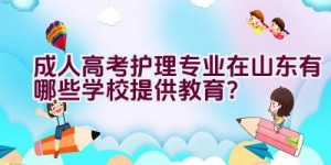 成人高考护理专业在山东有哪些学校提供教育？