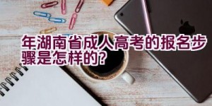 2021年湖南省成人高考的报名步骤是怎样的？