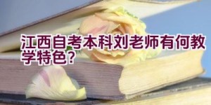 江西自考本科刘老师有何教学特色？