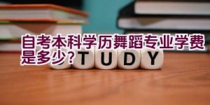 自考本科学历舞蹈专业学费是多少？