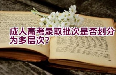 成人高考录取批次是否划分为多层次？