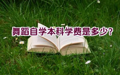 舞蹈自学本科学费是多少？插图