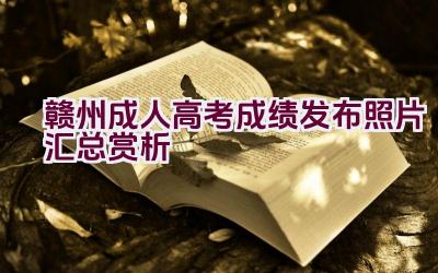 赣州成人高考成绩发布照片汇总赏析插图