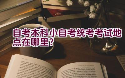 自考本科小自考统考考试地点在哪里？插图