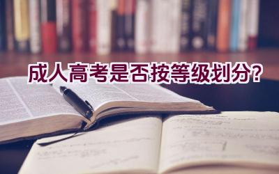 成人高考是否按等级划分？插图